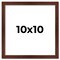 Square Classic Modern Brown Picture Frame - UV Acrylic, Foam Board Backing, Hanging Hardware